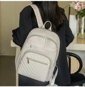 Resim Sunshine022 Bej 15.6 Inç Kadın Laptop Sırt Çantası Büyük Kapasiteli Hafif Çok Bölmeli Diğer 