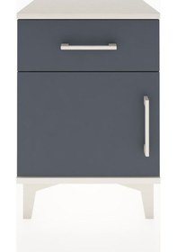 Resim Arges Komodin Tek Raflı Tek Kapaklı 44x30x64 Aytaşı-antrasit Aytaşı 