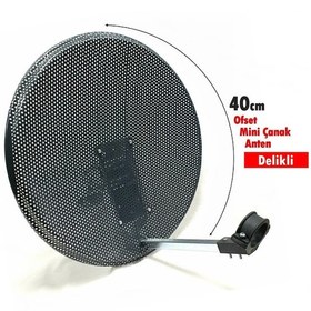 Resim Antenci 40Cm Delikli Mini Çanak Anten Next Tekli Lnb 