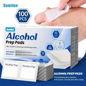 Resim 100 adet 75% Alkol Hazırlık Pedi - Tek Kullanımlık, Steril Temizlik Mendilleri, Cep Telefonları, Gözlükler, Yara Tedavisi ve Ev Kullanımı için, Germler ve Bakteriler karşısındaki Etkili, Hemşireler ve Sağlık Profesyonelleri için Rahat Bir Boyutta 