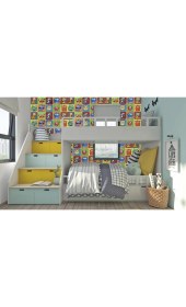 Resim Tink Kendinden Yapışkanlı Çocuk Desenli Pvc Karo 15X15 cm 10'lu Paket 