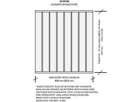 Resim Alurad Alüminyum Panel Radyatör Klasik 2000X10 Ral Kırık Beyaz 