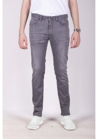 Resim Erkek Kot Pantolon Slim Fit Gri Düz Paça 5 Cepli Jean Ncs Jeans 2253 6142-gri Gri 