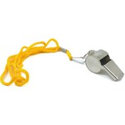 Resim Metal Deprem Düdüğü - Turuncu İpli Gümüş 