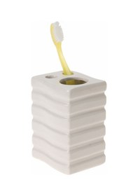 Resim SERAMİK DİŞ FIRÇALIK KARE ÇİZGİLİ MODEL 8X6X11CM Diğer 