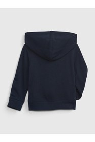 Resim GAP Kız Bebek Lacivert Logo Fermuarlı Kapüşonlu Sweatshirt 