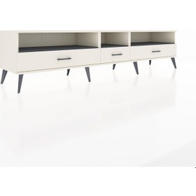 Resim Hyperion Tv Ünitesi 3 Raflı 3 Çekmeceli 220x44x51 Aytaşı-antrasit/aytaşı Antrasıt/aytası - Aytası 
