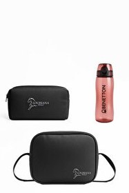 Resim Louisiana Polo 2450 Termal Beslenme Çantası - Kalemlik - Kırmızı Matara 3'lü Set 