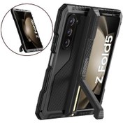 Resim Gangxun Samsung Galaxy Uyumlu Uyumlu Z Fold 5 5g İçin Metal Kasa Menteşe Koruması Ağır Hizmet Sağlam Stand Kickstand İle Şok Geçirmez Ağır Kalemlik 