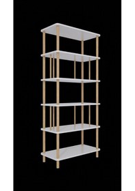 Resim 6 Katlı Çok Amaçlı Çevir Kur Mutfak Rafı - Erzak Düzenleyici Raf Ünitesi, Organizer Beyaz 