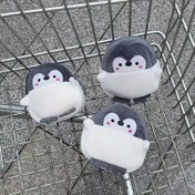 Resim Yeni Sevimli ve Sevimli Küçük Penguen Sikke Cüzdanı ve Veri Kablosu Çantası 