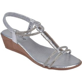 Resim Guja Dolgu Taban Taşlı Kadın Sandalet Gj-1451 Gümüş-gümüş Gümüş 
