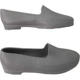 Resim Soylu Gri Erkek Lastik Bağ-Bahçe Deniz/havuz Ayakkabı 