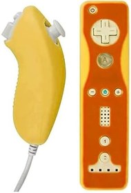 Resim OSTENT Nintendo Wii Remote Nunchuk Kumanda için Yumuşak Silikon Kapak Kılıf Deri Kılıf Turuncu Renk 