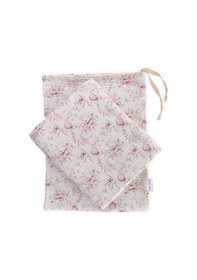 Resim Ayıcık Çok Amaçlı %100 Pamuk Müslin Örtü 100x120 + Kese Pembe 