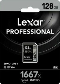 Resim Lexar Professional 1667X LSD128CBNA1667 128 GB SDXC UHS-II Hafıza Kartı 