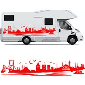 Resim Melek Pazarı 90 X 17 Cm - Istanbul Silüeti Duvar Sticker 