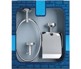 Resim Azm Hırdavat Pisa 3'lü Banyo Aksesuar Seti Krom 