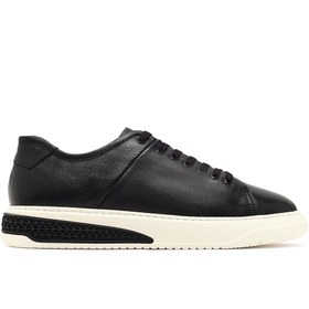 Resim Derimod Erkek Siyah Bağcıklı Kalın Tabanlı Deri Sneaker,Kışlık Spor Ayakkabı 25WFD631118 
