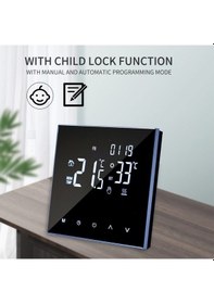 Resim Createtech Termostatı Termometreler Sıcaklık Renkli Lemestar Kontrol Isıtma Ek Dokunmatik Dijital Çok Cihazı Akıllı Tm 