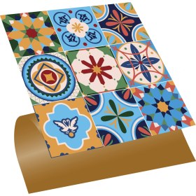 Resim Tink Kendinden Yapışkanlı Zambak Desenli Pvc Karo 30x30 cm (56 Adet) 5m2 