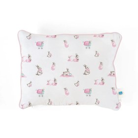 Resim Müslin Bebek Yastığı Kılıfı - Bébé Lapin Rose 