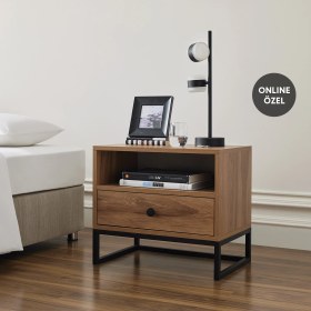 Resim Enza Home Kalinsta Komodin - Ceviz 