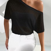 Resim Kadınlar için Şeffaf Omuzları Açık Yoga Üstü - İlkbahar ve Yaz için Nefes Alabilir Kısa Kollu Gömlek, Beyaz, Hafif ve Şık Günlük veya Antrenman Giyimi İçin 