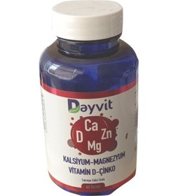 Resim Dayvit Ca Mg Zn D Kalsiyum Magnezyum Vitamin D Çinko 60 Tablet 