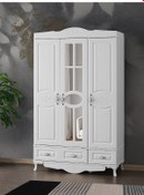 Resim Beenal Country Gardırop, Mebran 3 Kapaklı Çekmeceli Dolap 120CM 