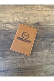 Resim EFE DERİ Efe Deri Mazda Dikişli Araç Ruhsat Kılıfı Kabı Oto Ruhsatlık Araba Ruhsat Koruyucu 