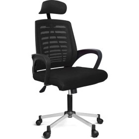 Resim Türksit Karizma File Müdür Koltuk Krom Ayak Gri 