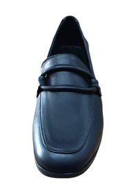 Resim Mammamia D25ka-420 Kadın Hakiki Deri Kısa Topuklu Günlük Casual Ayakkabı Siyah Krem 