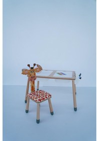 Resim Super Premium Hayvan Figürlü Aktivite Masa Seti - 3 Çok Renkli 