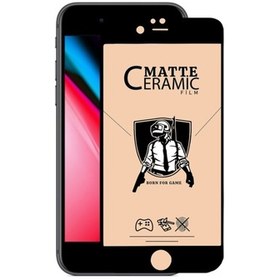 Resim Iphone 8 Mat Seramik Çerçeveli Nano Ekran Koruyucu(Siyah Renk) 