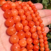 Resim 61/46/36 Adet Doğal Turuncu Taş Boncuklar Takı Yapımı DIY Şık ve Benzersiz Bileklik Kolye Malzemeleri 6/8/10mm 