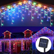 Resim 1 adet Güneş Enerjili LED Şelale Işıkları, 8 Mod, IP44, Dış Mekan Bahçeleri, Avluları ve Festivaller için Mükemmel - Düğünler, Noel, Cadılar Bayramı ve Daha Fazlası için İdeal!, Güneş Enerjili Dış Mekan Dekorasyonları 