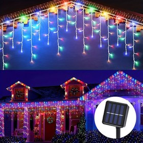 Resim 1 adet Güneş Enerjili LED Şelale Işıkları, 8 Mod, IP44, Dış Mekan Bahçeleri, Avluları ve Festivaller için Mükemmel - Düğünler, Noel, Cadılar Bayramı ve Daha Fazlası için İdeal!, Güneş Enerjili Dış Mekan Dekorasyonları 