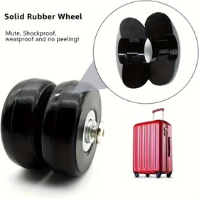 Resim 2'li/4'lü set, 11 boyut seçeneği, sessiz tekerlekler, yönlendirilebilir valiz tekerleği, valiz değiştirme tekerleği, lastik döner tekerlekler, rulman kiti 