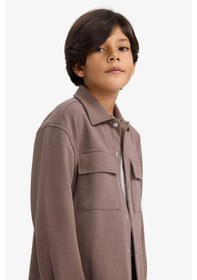 Resim Defacto Erkek Çocuk Polo Yaka Ceket G3750a825aubn571 Kahve-bn571 