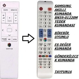 Resim Tayfun Samsung Akıllı Kumanda Bn59-01220m Beyaz Yedek Kumanda 