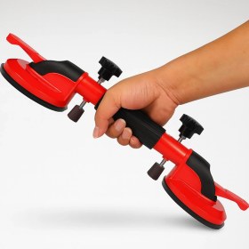 Resim Çift Kollu Çektirmeli Vantuz Cam Fayans Granit Birleştirme Ayarlama Hizalama Düzeltme Aparatı Yatay 