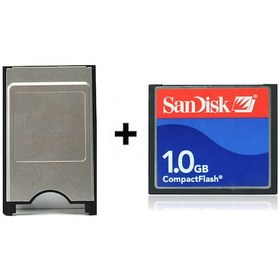 Resim Sandisk Pcmcıa-Cf Adaptör + 1Gb Cf Kart 