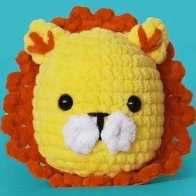 Resim Aslan Amigurumi Tığ Kiti Örgü Seti 