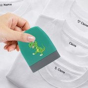 Resim 1 adet Özel İsim Giysi Etiketi - Okul Üniformaları, Çantalar, Kitaplar için Su Geçirmez Dinozor Tasarımı Plastik Kişiselleştirilmiş Mühür - Karışık Renkler 