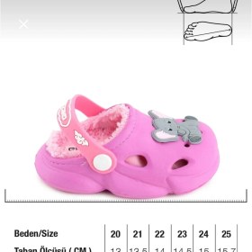 Resim Çocukça Moda Kız Çocuk Kışlık Eva Içi Peluşlu Ev Bahçe Kreş Terlik Sandalet Dar Kalıp En Az Bir Büyük Tercih Ediniz 