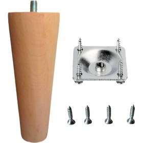 Resim TNT Ahşap Konik Ayak 14 Cm - Baza Ayağı, Koltuk Ayağı, Mobilya Ayağı, Tv Ünitesi,dolap Ayağı,yükseltici 
