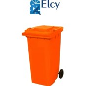 Resim Elcy 120 Lt Turuncu Çöp Konteyneri (Isıya Dayanıklı) 