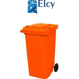 Resim Elcy 120 Lt Turuncu Çöp Konteyneri (Isıya Dayanıklı) 