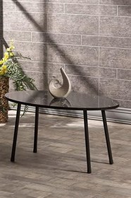 Resim GOLDFALEZ Zigon Sehpa Ve Orta Sehpa Set Metal Elips Bendir 